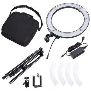 Photography Dimmable Ring Light with Stand, Ball Head, Phone Holder Size Option 13" and 19"