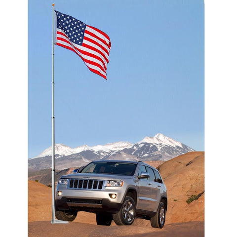 Image of 30' ft Flagpole Kit with Flag & Tailgate
