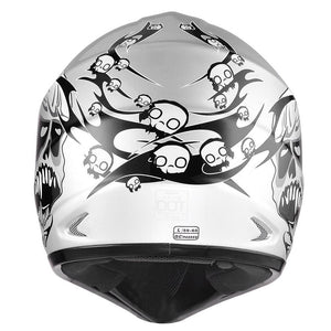 Silver Dirt Bike Helmet