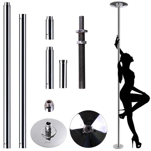 Image of 9ft / 45mm Removable Dancing Pole Kit Portable Stripper Spinning Dance Pole for Exercise, Club, Party, Pub and Home Gym Fitness